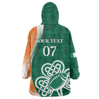 Éire Rugby Celtic Shamrock Wearable Blanket Hoodie Ireland's Call - Wonder Print Shop