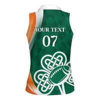 Éire Rugby Celtic Shamrock Women Sleeveless Polo Shirt Ireland's Call - Wonder Print Shop