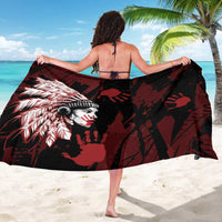 Native American MMIW Sarong Red Handprint Grunge Style