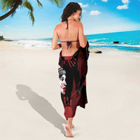 Native American MMIW Sarong Red Handprint Grunge Style