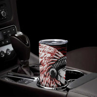 Native American MMIW Tumbler Cup Red Handprint Grunge Style