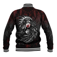 Native American MMIW Red Handprint Baseball Jacket Dreamcatcher
