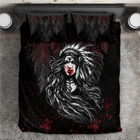 Native American MMIW Red Handprint Bedding Set Dreamcatcher