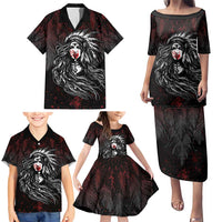 Native American MMIW Red Handprint Family Matching Puletasi and Hawaiian Shirt Dreamcatcher