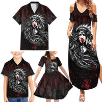 Native American MMIW Red Handprint Family Matching Summer Maxi Dress and Hawaiian Shirt Dreamcatcher
