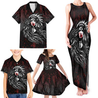 Native American MMIW Red Handprint Family Matching Tank Maxi Dress and Hawaiian Shirt Dreamcatcher