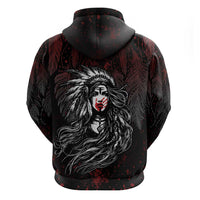 Native American MMIW Red Handprint Hoodie Dreamcatcher