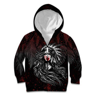 Native American MMIW Red Handprint Kid Hoodie Dreamcatcher