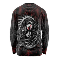 Native American MMIW Red Handprint Long Sleeve Shirt Dreamcatcher