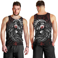 Native American MMIW Red Handprint Men Tank Top Dreamcatcher