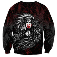Native American MMIW Red Handprint Sweatshirt Dreamcatcher