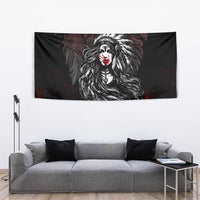 Native American MMIW Red Handprint Tapestry Dreamcatcher