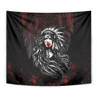 Native American MMIW Red Handprint Tapestry Dreamcatcher