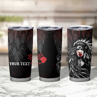 Personalized Native American MMIW Red Handprint Tumbler Cup Dreamcatcher