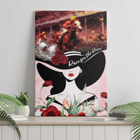 Kentucky Horse Racing Canvas Wall Art Derby Girl - Marble Roses