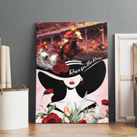 Kentucky Horse Racing Canvas Wall Art Derby Girl - Marble Roses