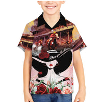 Kentucky Horse Racing Family Matching Mermaid Dress and Hawaiian Shirt Derby Girl - Marble Roses