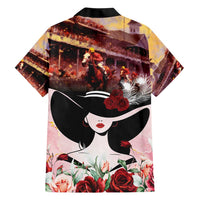 Kentucky Horse Racing Family Matching Short Sleeve Bodycon Dress and Hawaiian Shirt Derby Girl - Marble Roses