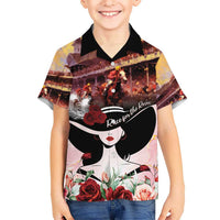 Kentucky Horse Racing Hawaiian Shirt Derby Girl - Marble Roses