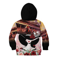 Kentucky Horse Racing Kid Hoodie Derby Girl - Marble Roses