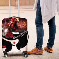 Kentucky Horse Racing Luggage Cover Derby Girl - Marble Roses