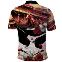 Kentucky Horse Racing Polo Shirt Derby Girl - Marble Roses
