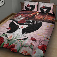 Kentucky Horse Racing Quilt Bed Set Derby Girl - Marble Roses