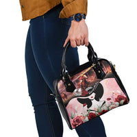 Kentucky Horse Racing Shoulder Handbag Derby Girl - Marble Roses