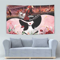 Kentucky Horse Racing Tapestry Derby Girl - Marble Roses