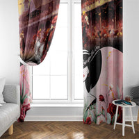 Kentucky Horse Racing Window Curtain Derby Girl - Marble Roses