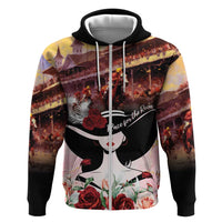Kentucky Horse Racing Zip Hoodie Derby Girl - Marble Roses