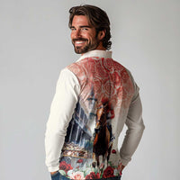 Kentucky Horse Racing Long Sleeve Polo Shirt 151st Derby Party