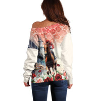 Kentucky Horse Racing Off Shoulder Sweater 151st Derby Party