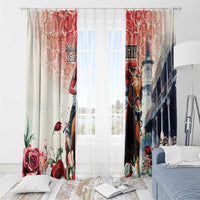 Kentucky Horse Racing Window Curtain 151st Derby Party