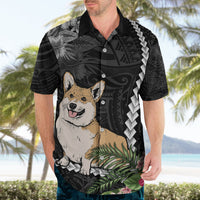 Personalised Polynesian Dog Hawaiian Shirt Corgi Mix Tropical Flowers - Wonder Print Shop