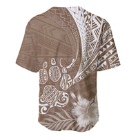 Personalised Polynesian Pacific Bulldog Baseball Jersey With Brown Hawaii Tribal Tattoo Patterns LT7 - Wonder Print Shop
