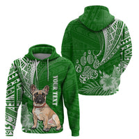 Personalised Polynesian Pacific Bulldog Hoodie With Emerald Hawaii Tribal Tattoo Patterns - Wonder Print Shop