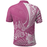 Personalised Polynesian Pacific Bulldog Polo Shirt With Pink Hawaii Tribal Tattoo Patterns - Wonder Print Shop