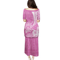 Personalised Polynesian Pacific Bulldog Puletasi With Pink Hawaii Tribal Tattoo Patterns - Wonder Print Shop