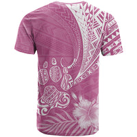 Personalised Polynesian Pacific Bulldog T Shirt With Pink Hawaii Tribal Tattoo Patterns - Wonder Print Shop
