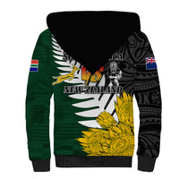 Personalised New Zealand Vs South Africa Rugby Sherpa Hoodie Rivals - Tribal Style - Wonder Print Shop