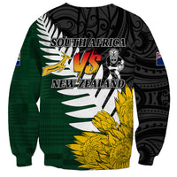 Personalised New Zealand Vs South Africa Rugby Sweatshirt Rivals - Tribal Style - Wonder Print Shop