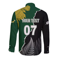 Personalised New Zealand Vs South Africa Rugby Long Sleeve Button Shirt Rivals Dynamics - Wonder Print Shop