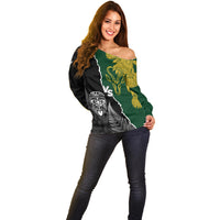 Personalised New Zealand Vs South Africa Rugby Off Shoulder Sweater Rivals Dynamics - Wonder Print Shop