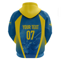 Personalised Sweden Football Hoodie Women World Cup 2023 Blagult Glacial Inspired - Wonder Print Shop