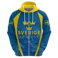 Personalised Sweden Football Hoodie Women World Cup 2023 Blagult Glacial Inspired - Wonder Print Shop