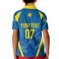 Personalised Sweden Football Kid Polo Shirt Women World Cup 2023 Blagult Glacial Inspired - Wonder Print Shop
