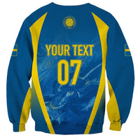 Personalised Sweden Football Sweatshirt Women World Cup 2023 Blagult Glacial Inspired - Wonder Print Shop