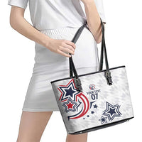 USA Rugby 2024 Custom Leather Tote Bag GO Eagles Assemble - Wonder Print Shop