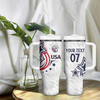 USA Rugby 2024 Custom Tumbler With Handle GO Eagles Assemble - Wonder Print Shop